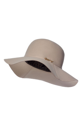 Женская шляпа с брошью - 506-2 пудра