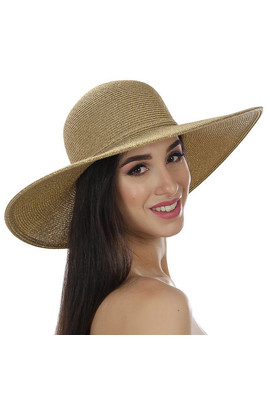 Модная летняя шляпа Дель Мар золото - 139-43