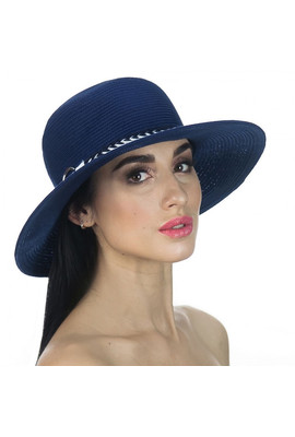 Женская летняя шляпа со средним полем - 151-05 синий