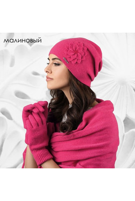 Женские вязаные перчатки к шапкам и беретам ТМ Kamea (Rekawiczki-01) - разные цвета