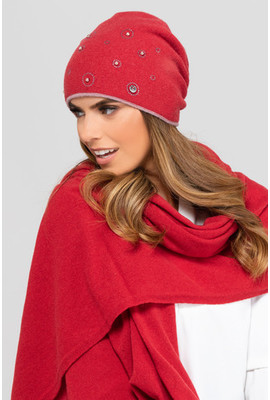 Шерстяной комплект шапка-бандана+шарф 
