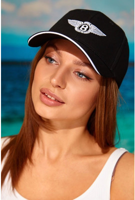 Женская летняя бейсболка кепка с лого «Bentley Motors» - 1335 черный
