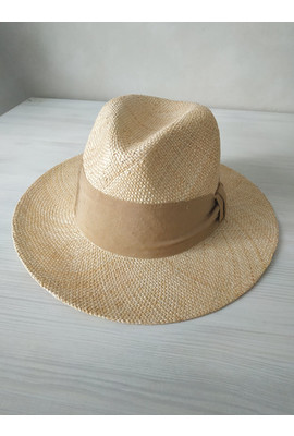 Женская шляпа-федора из соломки сизаль 