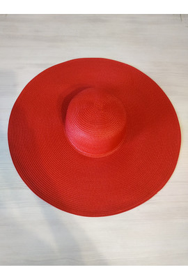 Шляпа широкополая Каролина красная ШС-102-15