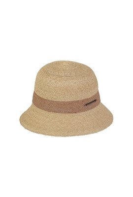 Летняя шляпка из соломки рафия 309.21 светло-коричневый