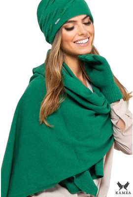 Красивый шерстяной шарф зелёного цвета 20.857.39