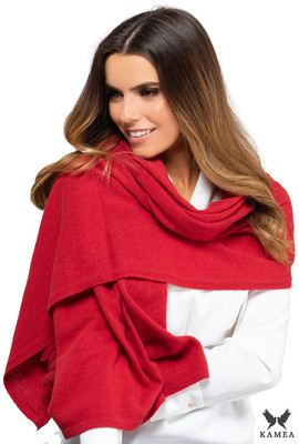 Красивый шерстяной шарф красного цвета 20.857.21