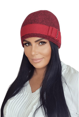 Двойная краповая шапочка по голове Kamea Мэган (Megan) 21.054.21 красная