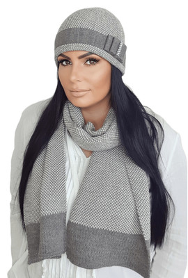 Зимний женский комплект Kamea Мэган, шапка и шарф (Megan) 21.054.11 какао