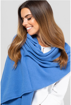 Красивый шерстяной шарф Kamea сине-голубой 20.857.17