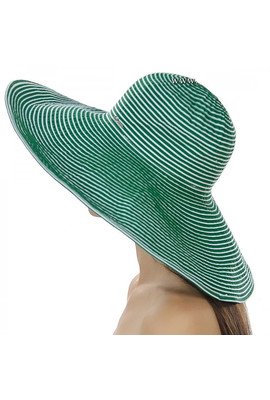 Женская шляпа с широкими полями - 014-29 темно-зеленый