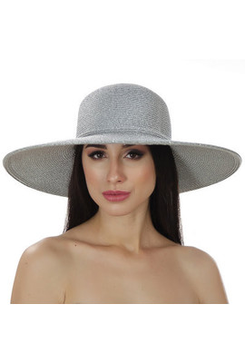 Модная летняя шляпа Дель Мар серебро - 139-44