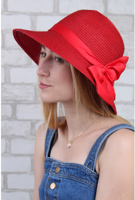 Шляпа с бантиком - 1839 красный