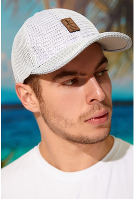 Мужская кепка «Ediko Grid»Популярная летняя мужская бейсболка кепка - 1309 светло-серый