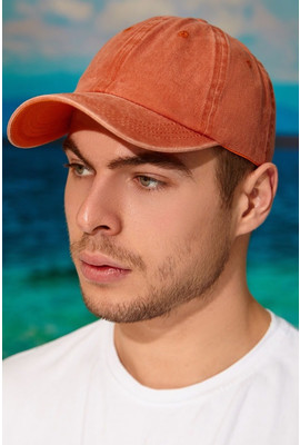 Современная бесболка кепка мужская «Denim» - 1314 оранжевый