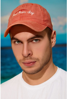 Легкая летняя мужская кепка с надписью «Bad Day» - 1322 оранжевый