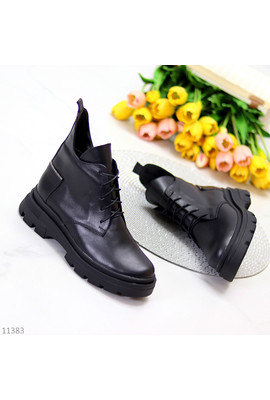 Кожаные черные женские ботинки Rains 11383